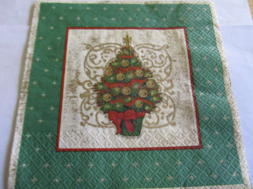 Decoupage Serviettes, Christmas Theme, 1pc
