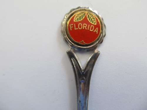 Spoon Sugar Tea Souvenir Florida Silver Colour 100mm