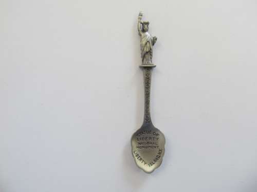 Spoon Tea Sugar Collectors Item Statue Of Liberty Monument Symbol Of Freedom 110mm