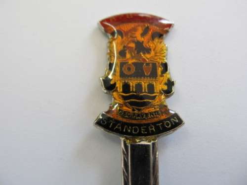 Spoon Tea Sugar Collectors Item Souvenir Standerton 1878 - 1978 Silver Colour 138mm