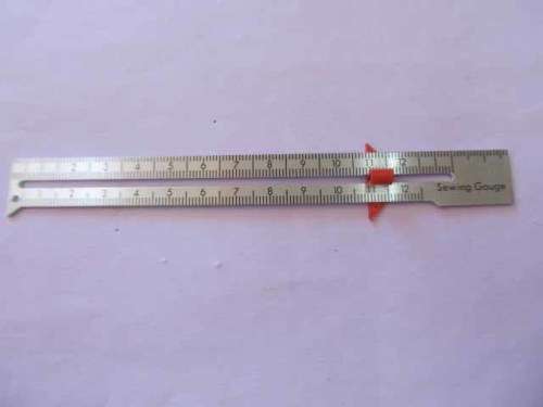 Sewing Gauge, metal, silver, 12cm, 1pc