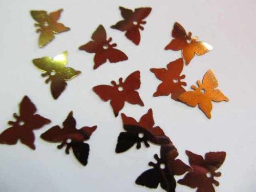 Sequins, Shapes, Butterfly, Brown, 12mm x 17mm, 20pc