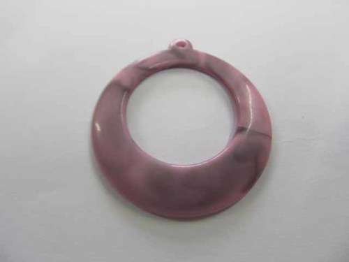 Pendant, Round, Acrylic, Pink, 54mm, 1pc