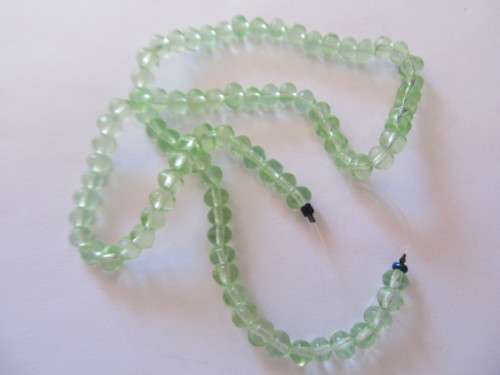 Glass Beads, Green, 4mm, ±85pc
