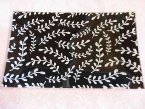 Cake Serving Plate, Rectangle Glass, Black, 250mm x 150mm 1pc