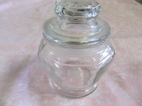 Glass Jar With Lid, Clear Glass, 9cm