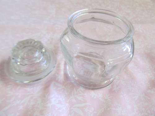 Glass Jar With Lid, Clear Glass, 9cm