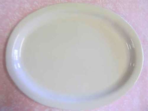 Chelsea, Oval Serving Platter, White, Glass, 36cm x 29cm