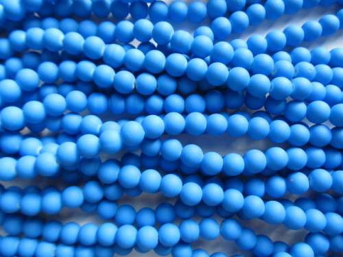 Glass Beads, Plain, Round, Shades of Blue, 8mm, ±50pc