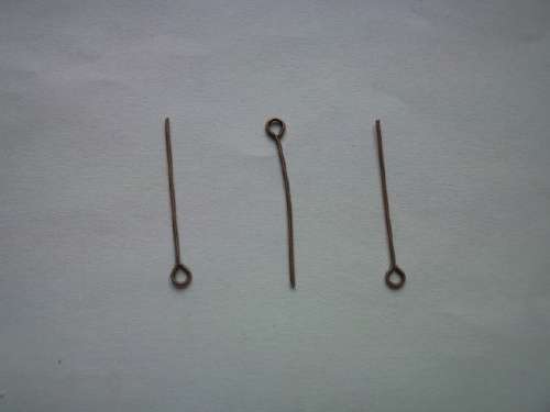 Findings, Headpins and Eyepins, Copper, 30mm, ±50pc