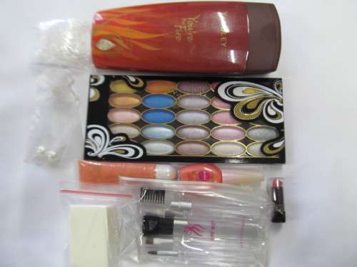 Beauty Products Make Up Kit, Body Fragrance Lotion, Nail Polish, Eye Brush Set, Pearl Earrings