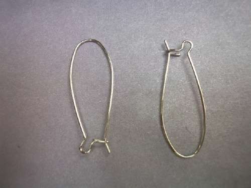 Earring, Nickel, Closed Shepherds Hook, 37mm, 5 Pairs