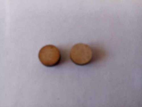 Earring, Wood, Round, Glue-on Decoration, 8mm, 2pc