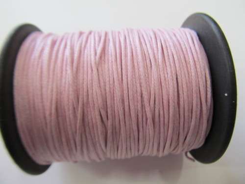 Stringing Material, Wax Cord, Pink, Sold Per Meter