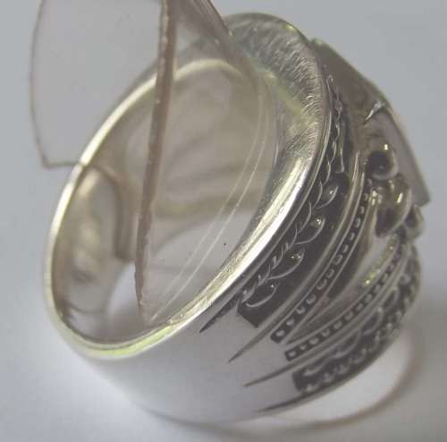 Fine Jewellery, Ring, Solid Silver, Stamped 925, Square Clear Cubic Zirconia, Size 18,75mm