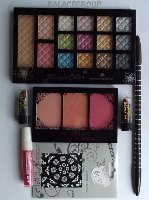 Makeup Set - Makeup Eyebrow, Eye Shadow, Lip Stick, Eye Liner, Lip Gloss, Blusher, 3D Nail Sticker..