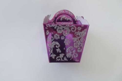 Box Unfolded, Fold Yourself, Purple And Silver, ±80mm x 60mm, 1pc