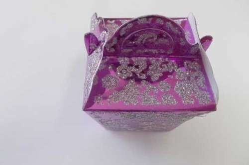 Box Unfolded, Fold Yourself, Purple And Silver, ±80mm x 60mm, 1pc