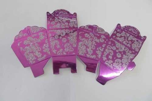Box Unfolded, Fold Yourself, Purple And Silver, ±80mm x 60mm, 1pc