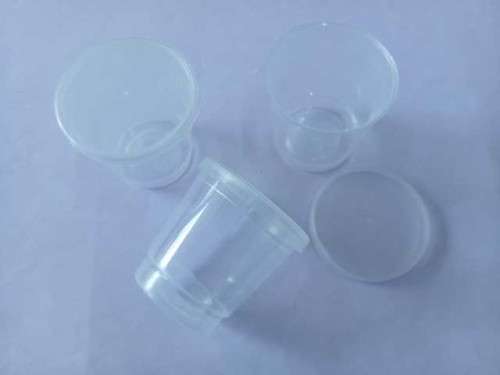 Clear Plastic Container With Lid, 40mm x 37mm, 1pc