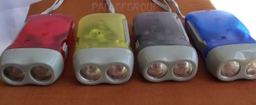 LED Torch, 2 x Bright LED`s, Squeeze Trigger Charging, No Batteries, Light Weight, Durable
