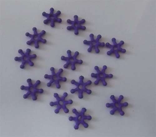 Findings, Spacers, Coloured, Daisy, Acrylic, Purple, 10mm, ±20pc