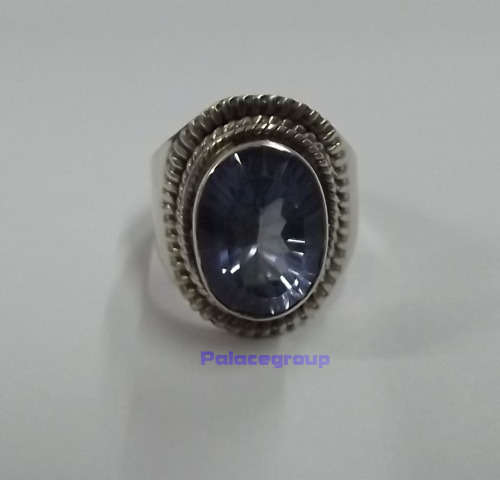 Fine Jewellery, Ring, Silver 925, Sapphire Look, Size 18.25mm (Size - Q)