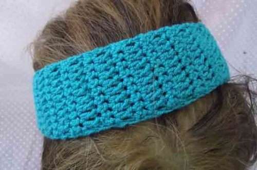 Handmade / Homemade, Headband, Chrochet, Wool, Green, Width - Top 6cm, 1 pc