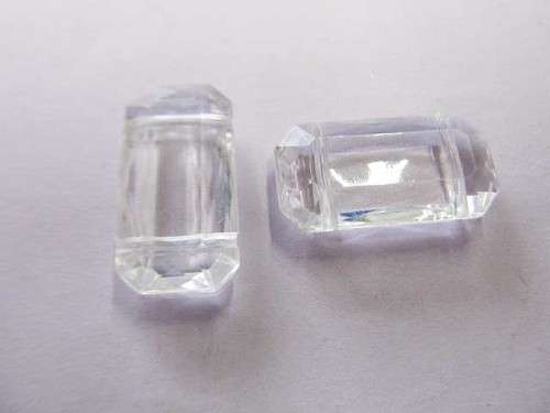 Findings, Sliders, Acrylic, Clear, 2 Hole, 13mm x 25mm, 2pc