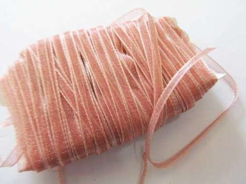 Organza Ribbon, Dusty Pink, 4mm Wide, 1pc / 1 meter