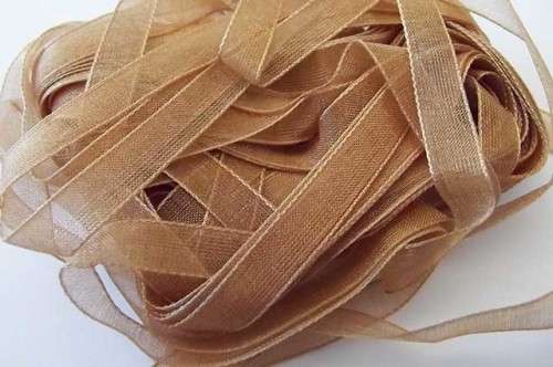 Organza Ribbon, Kalahari Dust, 7mm Wide, 1pc / 2 meter