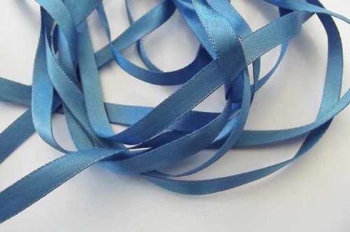 Satin Ribbon, Blue, 6mm Wide, 1pc / 1 meter