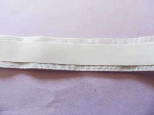 Self Adhesive Ribbon, Sticky Back, Glitter Off White, 15mm Wide, 1pc / 20cm