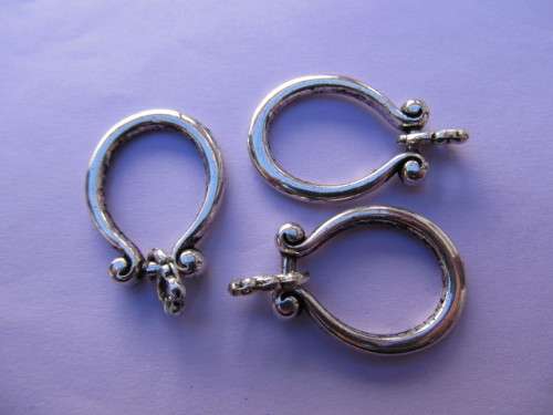 Pendant Bails, Nickel, Multi Purpose, 34mm x 22mm, 2pc