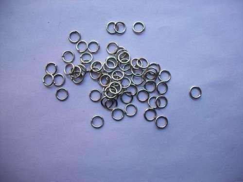 Jump Ring, Metal, Nickel, 6mm, ±100pc / 9,15gr