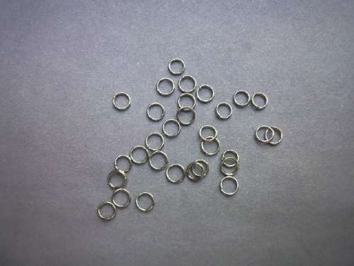 Split Ring, Metal, Nickel, 5mm, ±150pc / 10,7gr