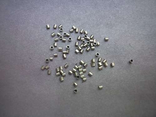 Crimp Bead, Metal, Nickel, Large, ±500pc