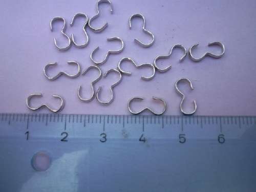 Chain Link Connector, Metal, Nickel, 9mm, ±20pc