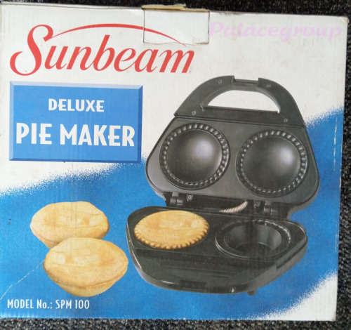 Sunbeam Deluxe Pie Maker, Model SPM 100, 230V - 650W, Makes Two Pies, Read Description  (Box Damage)