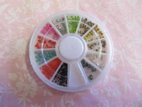 Nail Art, Pebble Wheel, 12 Colour Variety