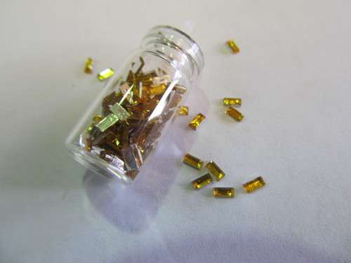 Nail Art, Rhinestones, Yellow, ±120pc