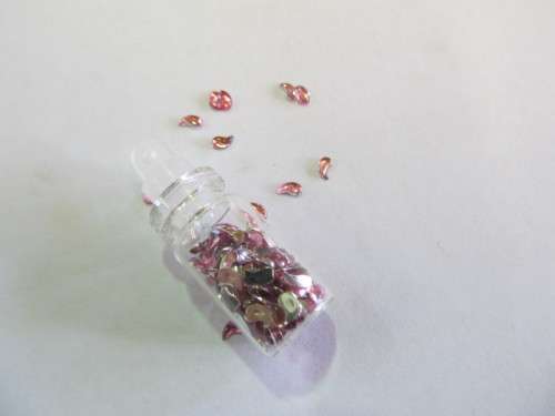 Nail Art, Rhinestones, Pink, ±120pc