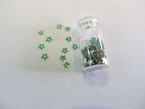 Nail Art, Rhinestones, Green, ±120pc