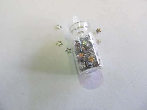 Nail Art, Rhinestones, Clear, ±120pc