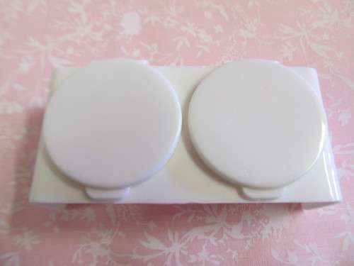 Twin Bowl With Lid, White, 1pc