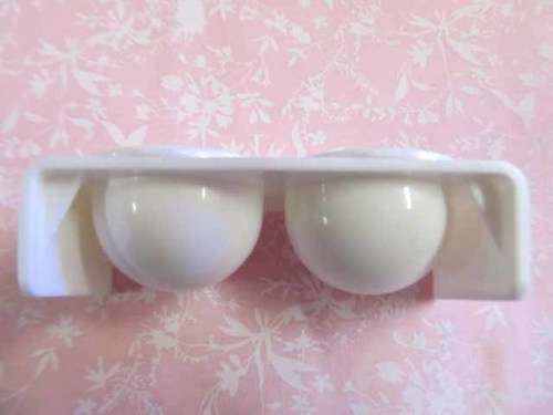 Twin Bowl With Lid, White, 1pc
