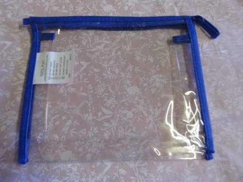 Zip Type Poach, Blue, 19cm x 17cm x 4,5cm, 1pc