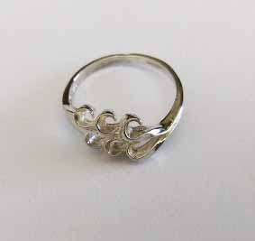 Ring Silver Stamped 925, Ring Size 17mm, Width 7mm, Pair Silver Chain Dangle Earrings, Stud Earrings
