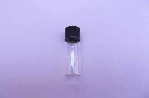 Bottle, Glass, Clear With Black Lid 5ml, 1pc