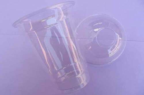 Cup With Lid, Acrylic, Clear ,170mm, 1pc (Use for Smoothies, Milkshakes, Ice Cream, Bath Salts etc)